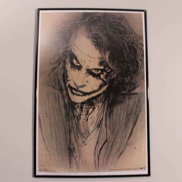 RARE Y2K The Dark Knight Joker Poster Heath Ledger Gothic Wall Art - Picture 2 of 6